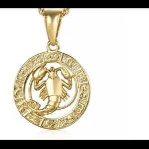 Cancer Zodiac Sign Gold Filled 18” Chain Necklace